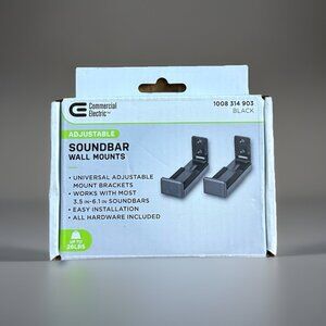 Adjustable Soundbar Mount Universal Wall Brackets Removable Lockable Up To 26 Lb